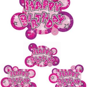 PINK HAPPY BIRTHDAY MOBILE BANNER