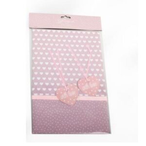 Pink Polka Dot Gift Wrap Set, 75cm x 50cm