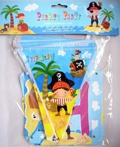 Pirate Party Banner Set - Includes 1 Banner and 1 Flag Banner - PJPG