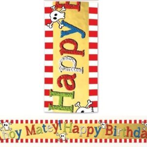 PIRATE THEMED FOIL HAPPY BIRTHDAY BANNER