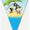 PIRATE THEMED TRIANGULAR BANNER