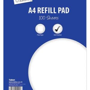 Plain A4 Refill Pad with 100 Sheets by Just Stationery