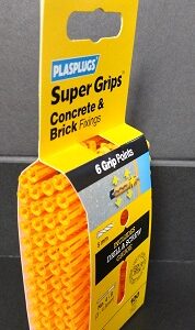 PLASPLUGS Yellow Solid Wall Anchors - 100 Pack Clip Set