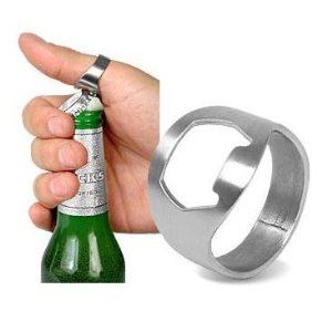 Portable Silver Chrome Stainless Steel Finger Bottle Opener