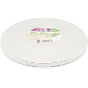 PPS 10-Inch Round Silver Cake Boards, Pack of 5 (25x25x1.2 cm)