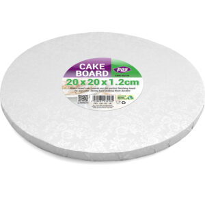 PPS 8-Inch Round Silver Cake Boards, Pack of 5 (20x20x1.2 cm)