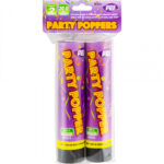 PPS Color Confetti Cannon Party Poppers, 21 cm, Pack of 2