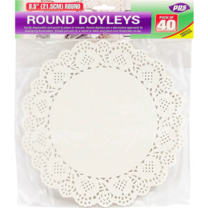 PPS Round Paper Doilies, 21cm, Pack of 40