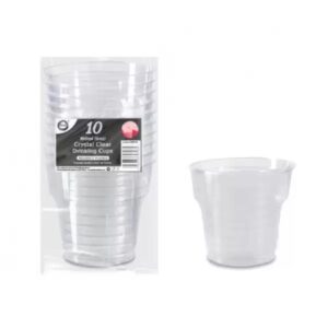 Premium Reusable Crystal Clear 180ml Drinking Cups - Pack of 10