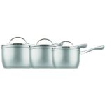 PRESTIGE PRISM SILVER 3-PIECE SAUCEPAN SET