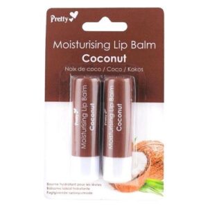 **Pretty Moisturising Lip Balm**: This is the name or branding of the lip balm. It emphasizes that the product is designed to moisturize the lips