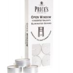 PRICES 10-Pack Open Window Tealight Candles - 4 Hour Burn Time