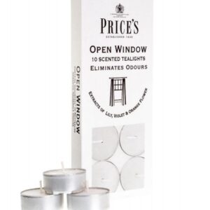 PRICES 10-Pack Open Window Tealight Candles - 4 Hour Burn Time