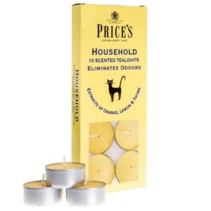 PRICES 4-HOUR TEALIGHT CANDLES FOR HOUSEHOLD USE, PACK OF 10