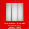 Prices Patent White Household Candles, Pack of 10