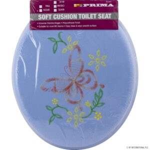 PRIMA 17-INCH SOFT TOILET SEAT WITH VARIOUS EMBROIDERY DESIGNS