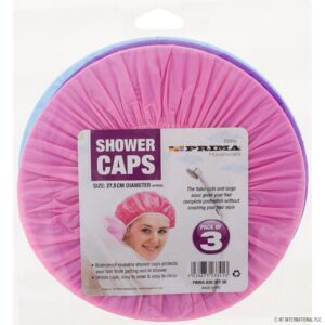 PRIMA 27.5 CM SHOWER CAPS, PACK OF 3