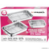 PRIMA 4-Piece Stainless Steel Roasting Pan Set with Racks