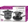 PRIMA 7-Piece Non-Stick Aluminum Cookware Set with Glass Lids