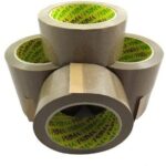 PRIMA Brown Buff Packing Tape, 48mm x 40m Rolls, Pack of 6