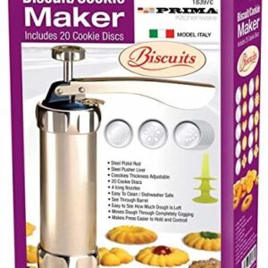 PRIMA COOKIE/BISCUIT PRESS WITH 20 DISCS