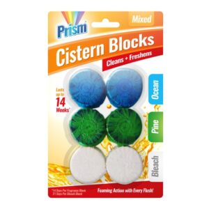 PRISM VARIETY PACK OF TOILET CISTERN BLOCKS, 6 COUNT