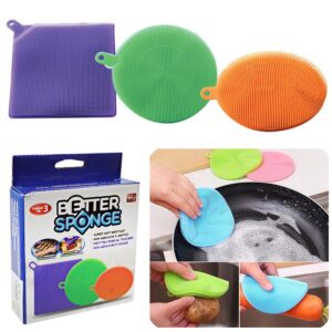 **Product Name**: Hot Better Silicone Dishwashing Sponge Pack of 3