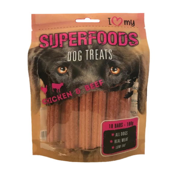 **Product Name**: Pet Dog Treats Superfoods Chicken & Beef