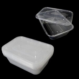 **Product Title:** Disposable Plastic Microwave Food Container Pack of 6, 500 ml, Model SK1100