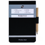 PUKKA A7 Mini Black Police-Style Pocket Notebook & Pencil