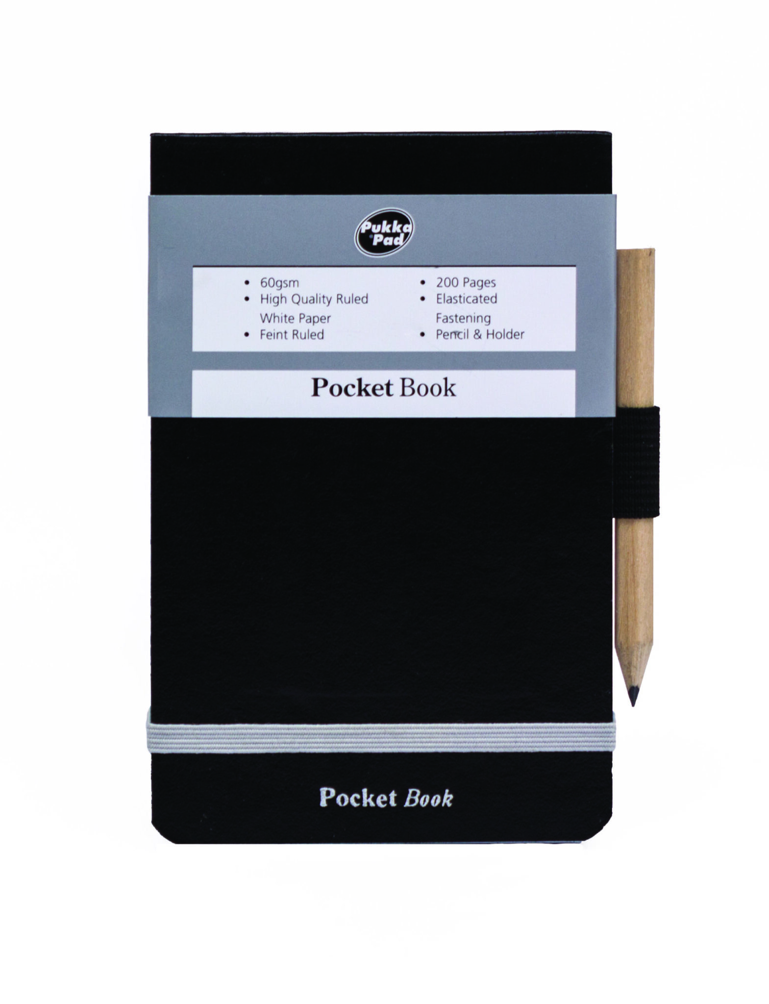 PUKKA A7 Mini Black Police-Style Pocket Notebook & Pencil