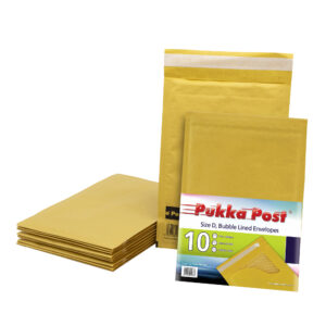 PUKKA Gold Bubble Mailers D 200mm x 275mm, Pack of 10