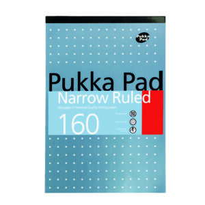 PUKKA Metallic A4 Refill Pad, Narrow Ruled, 160 Pages