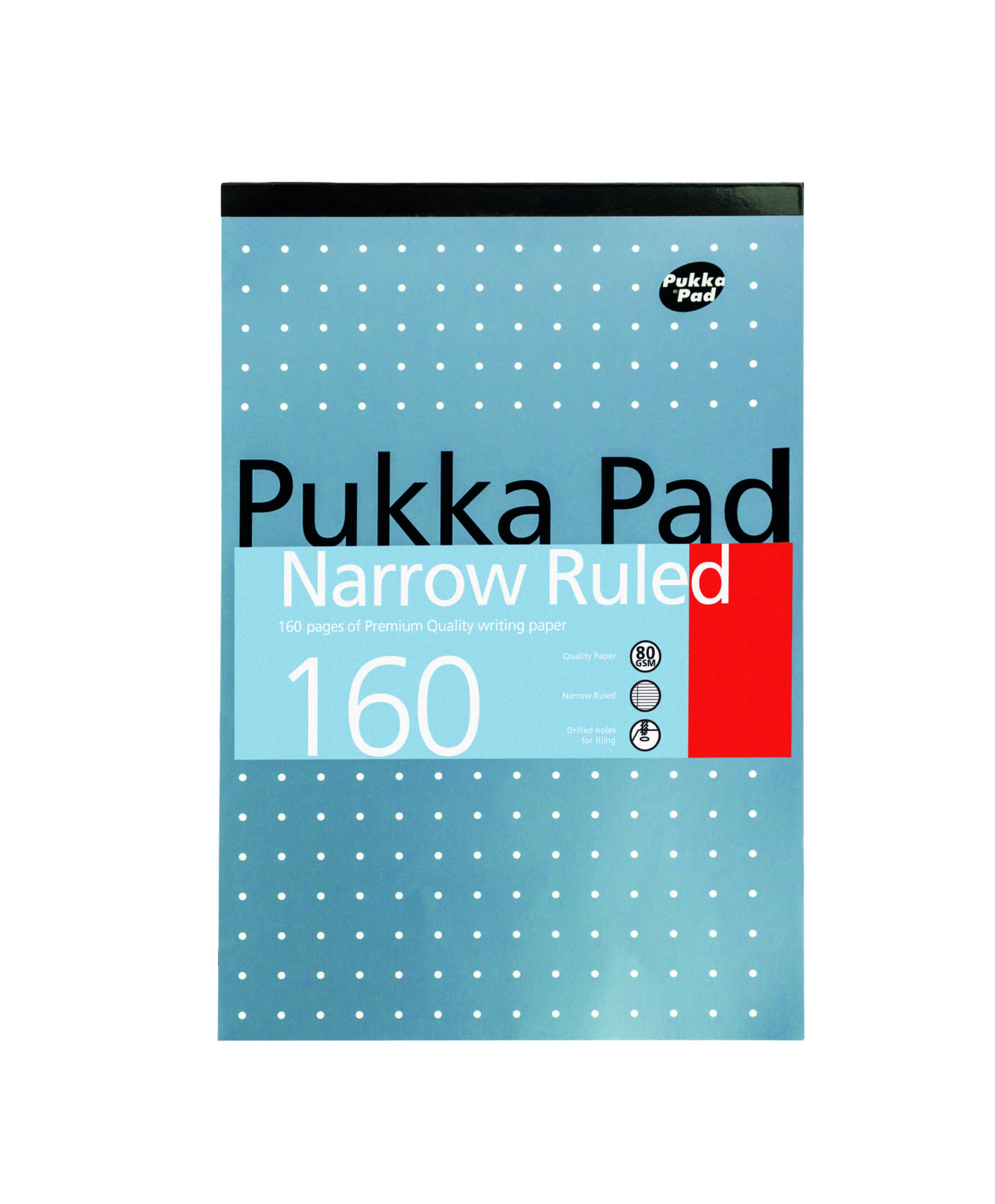 PUKKA Metallic A4 Refill Pad, Narrow Ruled, 160 Pages