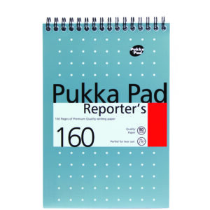 PUKKA METALLIC REPORTER'S NOTEBOOK, 160 PAGES