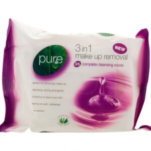 PURE 3-in-1 Makeup Remover Wipes, Pack of 25