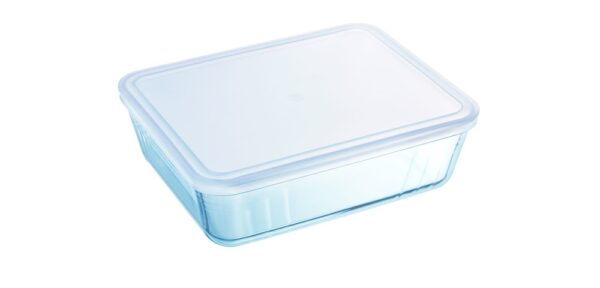 Pyrex Cook & Freeze Rectangular Container with Lid, 19cm x 14cm, 800ml