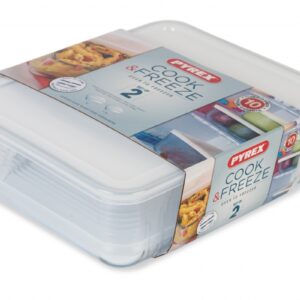 PYREX Cook & Freeze Set, 2 Pieces - 4L & 1.5L