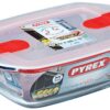 PYREX GLASS STORAGE CONTAINER WITH LID, 23 X 15 CM