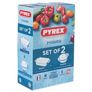 PYREX IRRESISTIBLE BAKING AND CASSEROLE SET, 1.5L & 2.1L