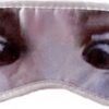 QUIRKY EYE MASK WITH EYE PATTERN IN GREY