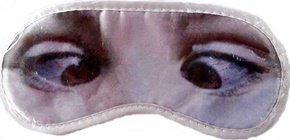 QUIRKY EYE MASK WITH EYE PATTERN IN GREY