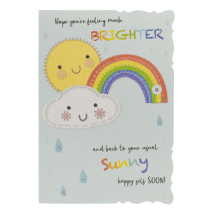 Rainbow Get Well Card, Dimensions: 196mm x 137mm