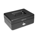 Rapesco 10-Inch (25cm) Black Cash Box