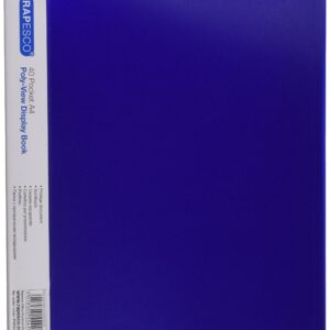 RAPESCO A4 Display Book with Soft Cover and 40 Pockets - Blue