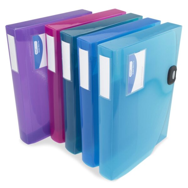 RAPESCO A4 Rigid Wallet Box File, 40mm, Assorted Colors