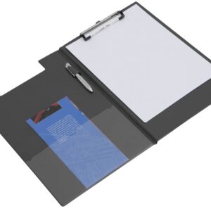 Rapesco Black Foldover Clipboard for A4/Foolscap Documents