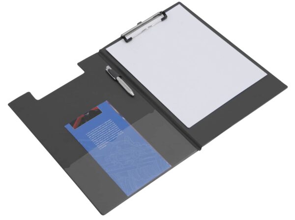 Rapesco Black Foldover Clipboard for A4/Foolscap Documents