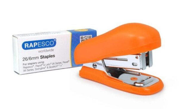 Rapesco Mini Stapler & Staples in Orange Bug Design