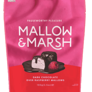 Raspberry Marshmallows Covered in 70% Chocolate by Mallow & Marsh, 100g